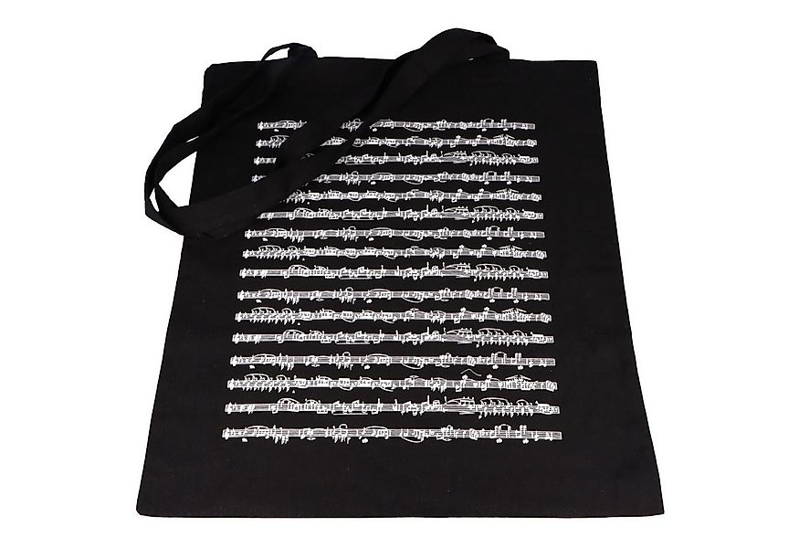 Musikboutique Tragetasche Notenlinien-Henkeltasche, schwarz, lange Henkel günstig online kaufen