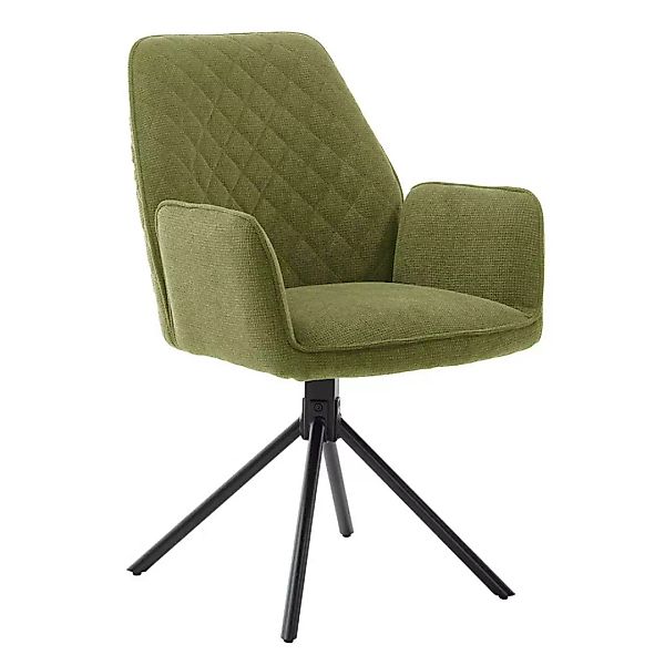 Esstisch Stühle in Oliv Grün Chenillegewebe drehbar (2er Set) günstig online kaufen