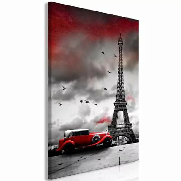 artgeist Wandbild Red Car in Paris (1 Part) Vertical rot-kombi Gr. 40 x 60 günstig online kaufen