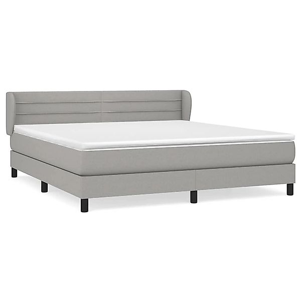 vidaXL Boxspringbett mit Matratze Hellgrau 160x200 cm Stoff1395130 günstig online kaufen