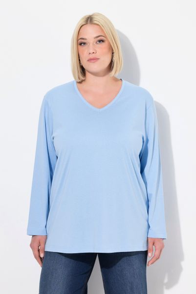 Ulla Popken T-Shirt Shirt V-Ausschnitt Relaxed günstig online kaufen