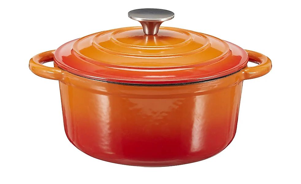 Meisterkoch Topf  OPUS ¦ orange ¦ Gußeisen ¦ Maße (cm): H: 10  Ø: 20 Töpfe günstig online kaufen