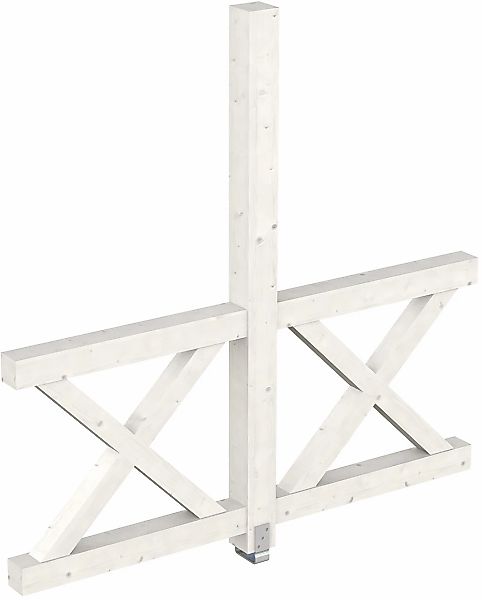 Skanholz Carport-Seitenwand "Andreaskreuz" freistehehend günstig online kaufen