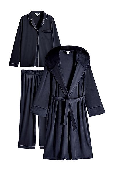 The Set Pyjama The Set Schlafanzug und Morgenmantel, 3er-Pack (3 tlg) günstig online kaufen