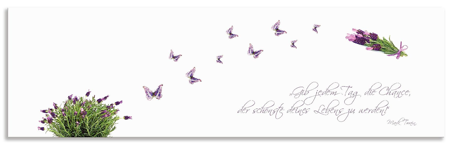 Artland Küchenrückwand »Lila Schmetterlinge an Lavendel«, (1 tlg.), Alu Spr günstig online kaufen