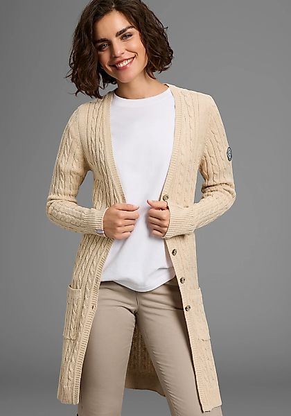 KangaROOS Longstrickjacke mit trendigem Zopfmuster und Taschen günstig online kaufen