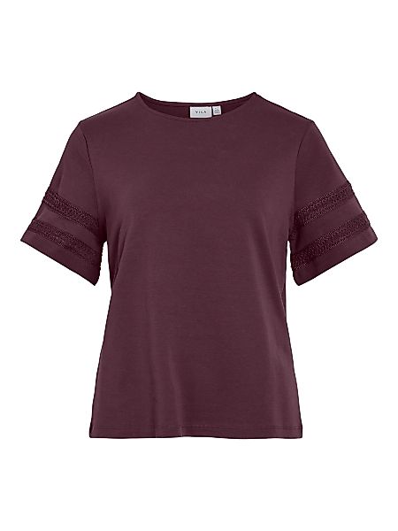 Vila T-Shirt Mit Spitzen-Details am Ärmel günstig online kaufen