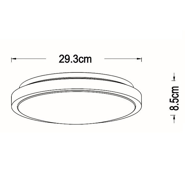 LED-Deckenleuchte Dasher, weiß, Ø 29,3 cm, Sensor, IP44 günstig online kaufen