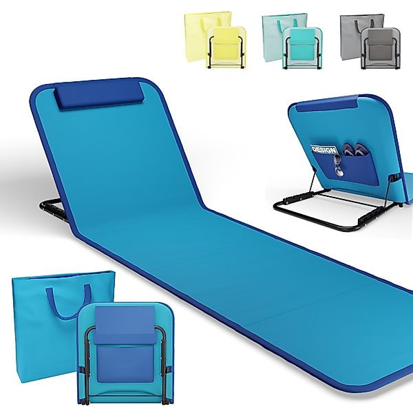 Onbest Campingliege Strandliege klappbar mit Nackenkissen günstig online kaufen