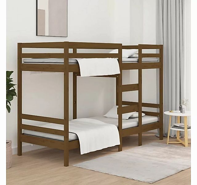 furnicato Bett Etagenbett Honigbraun 90x190 cm Massivholz Kiefer günstig online kaufen