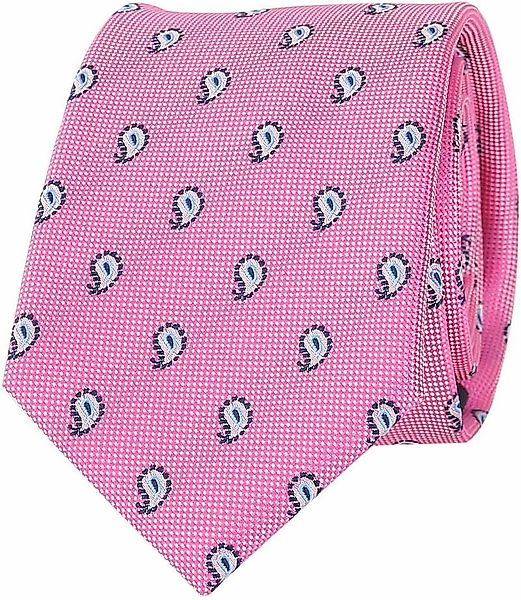 Krawatte Fuchsia Paisley Motiv günstig online kaufen
