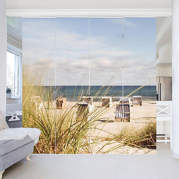 Bilderdepot24 Schiebegardine modern Flächenvorhang blickdicht Ostsee günstig online kaufen