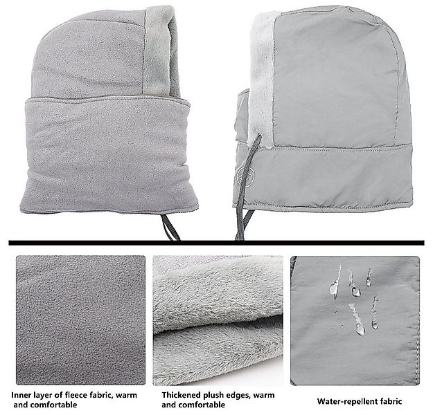 Blusmart Sturmhaube Winter Plüsch Warme Mütze mit Schal (Sturmhaube Mütze u günstig online kaufen