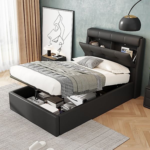 STILVORA Polsterbett 90×200 Polsterbett Funktionsbett mit günstig online kaufen