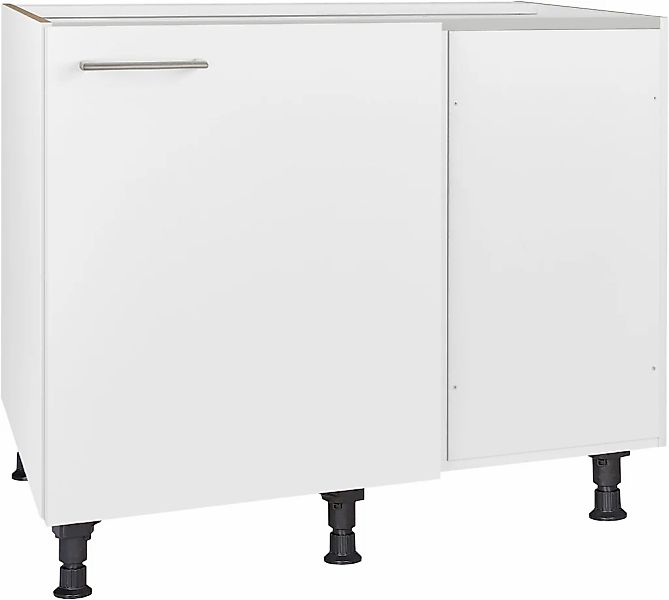 nobilia Eckunterschrank ""Laser", vormontiert" mit höhenverstellbaren Socke günstig online kaufen