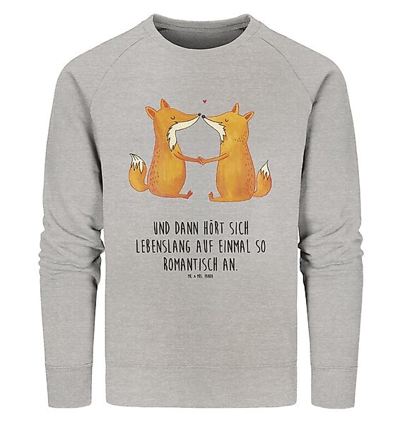 Mr. & Mrs. Panda Longpullover Füchse Liebe Größe S - Heather Grey - Geschen günstig online kaufen