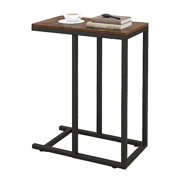 COSTWAY Beistelltisch, C-Form, Sofatisch mit Metallgestell, günstig online kaufen