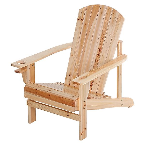 Outsunny Gartensessel natur Holz B/H/T: ca. 97x93x72 cm günstig online kaufen