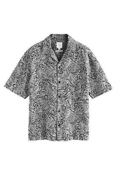 Next Kurzarmhemd Kurzärmeliges Jacquard-Hemd mit Paisley-Print (1-tlg) günstig online kaufen