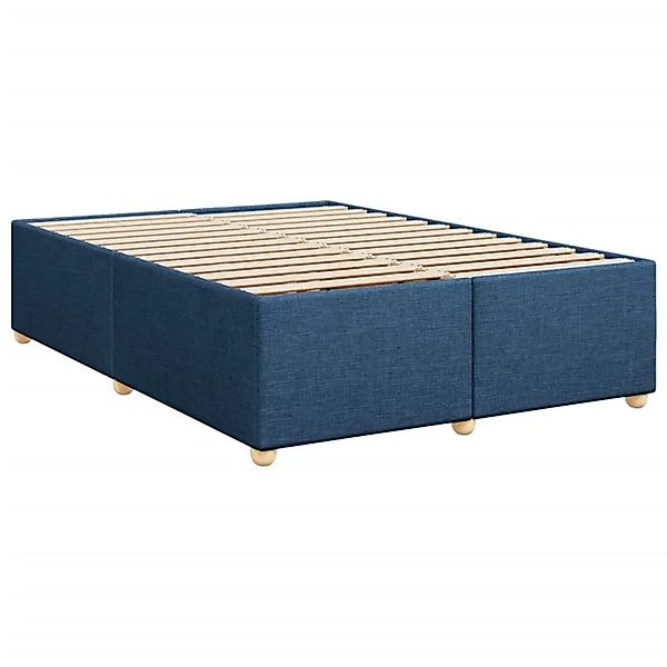 vidaXL Bettgestell Ohne Matratze Blau 140x190 cm Stoff 3284735 günstig online kaufen