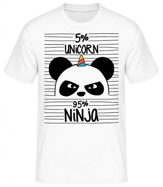 5% Unicorn 95% Ninja · Männer Basic T-Shirt günstig online kaufen