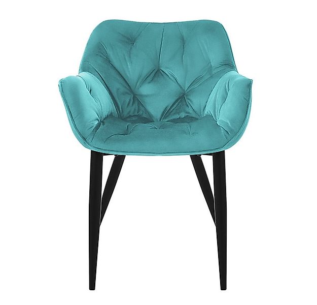 ML-DESIGN Stuhl Esszimmerstuhl mit Rückenlehnen und Armlehnen aus Samt mit günstig online kaufen