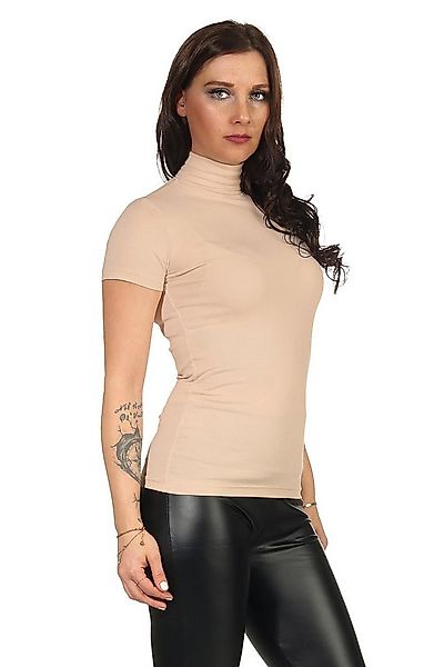 Mellice Rollkragenshirt Damen Kurzarm Rollkragen Shirt günstig online kaufen