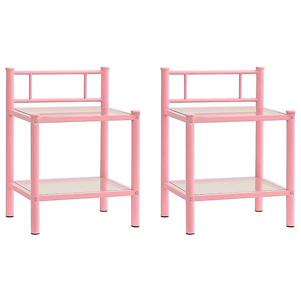 vidaXL Nachttisch Nachttische 2 Stk. Rosa günstig online kaufen