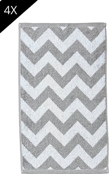 done.® Handtuch Set Daily Shapes ZickZack, Jacquard-Walkfrottier (Set, 4-St günstig online kaufen