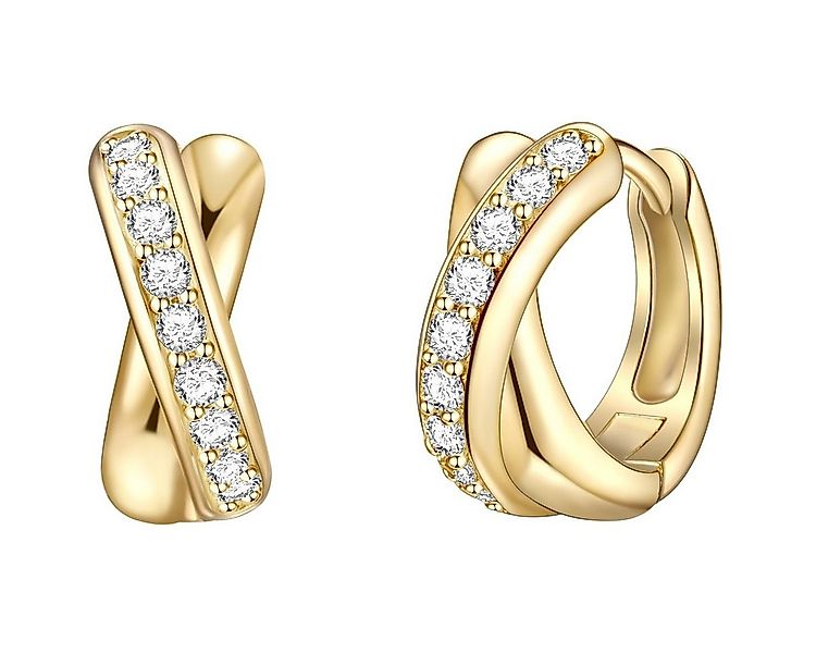 Rafaela Donata Paar Creolen Ohrringe aus Sterling Silber, in gelbvergoldet, günstig online kaufen