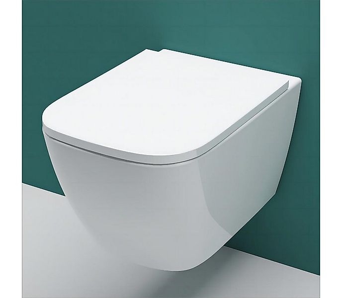 duschspa Tiefspül-WC Hänge WC mit Soft Close Toilette Sitz Wand Wc Spülrand günstig online kaufen