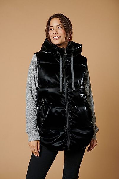 ZABAIONE Steppweste Vest Gl44ossy mit Glanz-Effekt günstig online kaufen