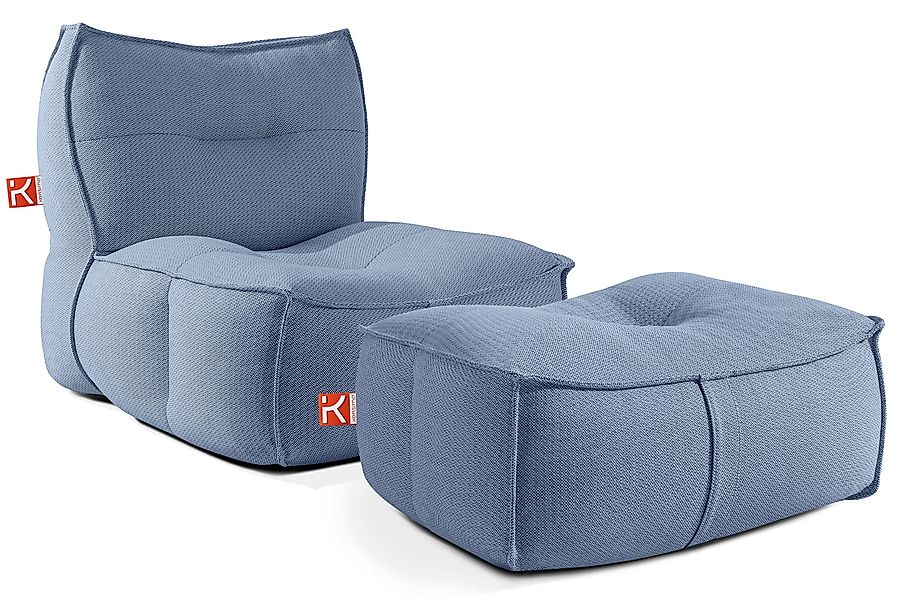 KONSIMO® Gartenlounge-Set LOVIA Gartensessel mit Hocker, günstig online kaufen