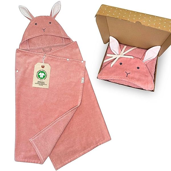 DIKOS Kapuzenhandtuch Badeponcho Baby Kinder Taupe/Altrosa, günstig online kaufen