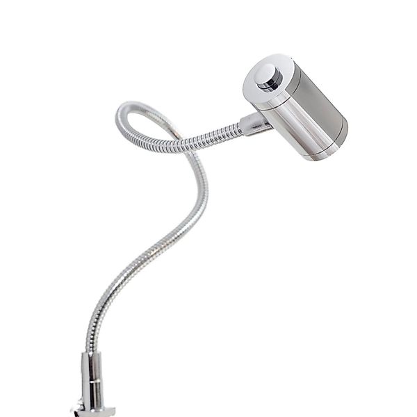 kalb LED Bettleuchte Silbergrau 3W Warmweiß Leseleuchte Aufbauleuchte Nacht günstig online kaufen