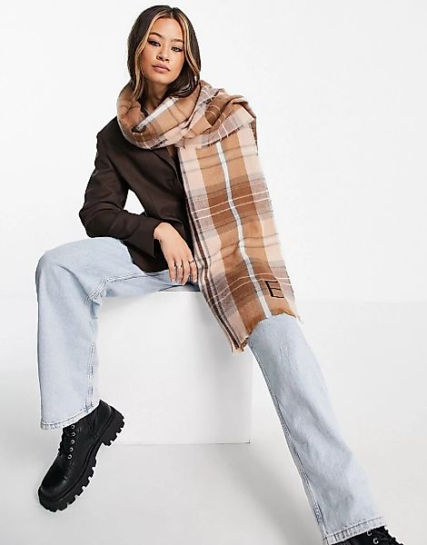 ASOS DESIGN – Heritage – Personalisierter, mehrfarbiger Schal mit der Initi günstig online kaufen