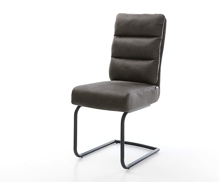 Freischwinger Pela-Flex Mikrofaser Anthrazit Vintage Freischwinger rund Sch günstig online kaufen