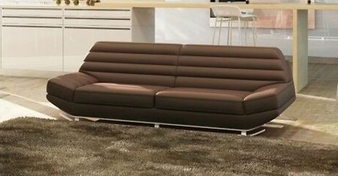 JVmoebel Sofa Sofa 3 Sitzer Couch Leder Braun Modern Sofa Neu Sofort, 1 Tei günstig online kaufen