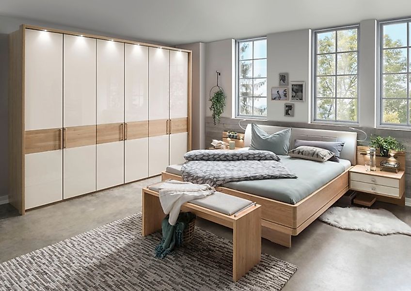 WIEMANN Bett »Kiruna, Bettgestell, Bettrahmen, Eiche Nachbildung, Polsterko günstig online kaufen