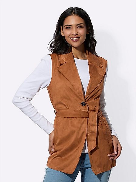 Sieh an! Jerseyweste Velours-Weste günstig online kaufen