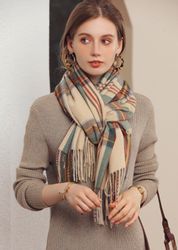 XDeer Wollschal Damen Schal,kuschelweich Karo,Winter Schal günstig online kaufen