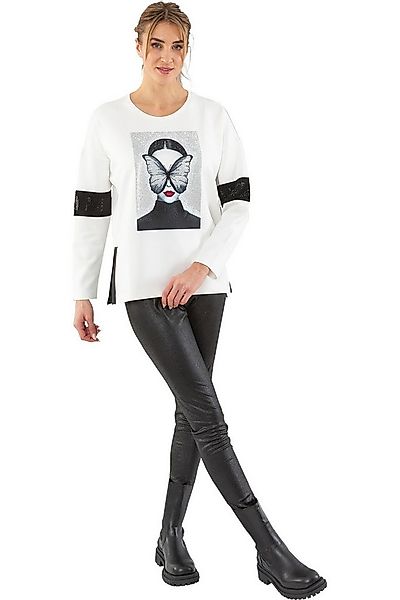 Estefania for woman Rundhalspullover 193-7200, "Luxery Schmetterling" mit S günstig online kaufen