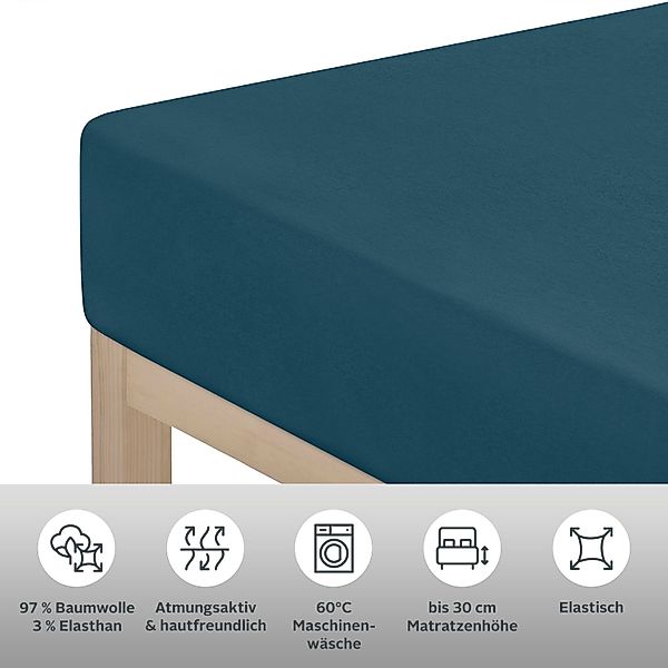 Leonique Spannbettlaken Malia in Gr. 90x200, günstig online kaufen