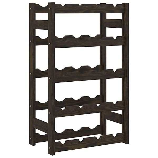 VidaXL Weinregal für 20 Flaschen Schwarz Massivholz Kiefer 43 x 25 x 70 cm günstig online kaufen