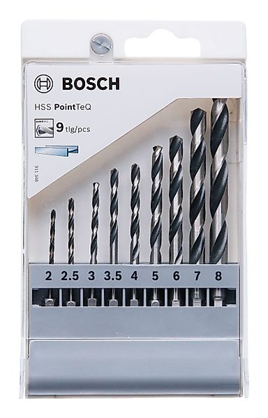 BOSCH Metallbohrer, (9 Teile), HSS PointTeQ günstig online kaufen