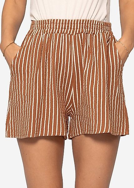SASSYCLASSY Shorts Musselin Sommer Hose Damen kurz mit Streifenmuster Gestr günstig online kaufen