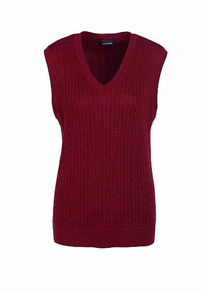 GOLDNER Pullunder "Kurzgröße Pullunder mit zeitlosem Zopfmuster" günstig online kaufen