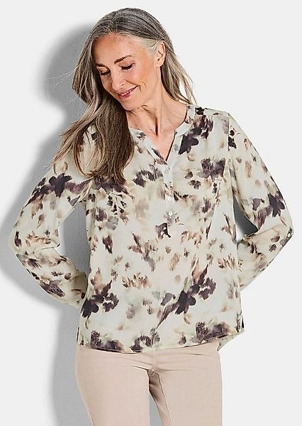 GOLDNER Schlupfbluse Florale Druckbluse mit V-Ausschnitt Viskosebluse mit S günstig online kaufen