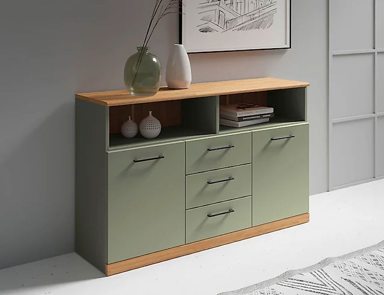 Home affaire Sideboard »Ribe,130cm breit,80cm hoch,Türen und Schubladen,6 F günstig online kaufen