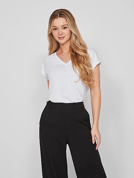 Vila V-Shirt "VIMODALA V-NECK S/S TOP - NOOS" günstig online kaufen